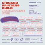 This Saturday, November 11th we're celebrating and recognizing the esteemed printer community in Chicago with legends, old friends and new faces. Join us at @elasticarts from 6pm-12a for the @chicagoprintersguild opening party with guest speakers @lukedrozd  @tannerwoodford and some seriously good times.
#chicago #printer #printmaker #screenprint #litho #relief #handmade #chicagotalent #lumpenradio #chicagodesign #bakerprints #sonnenzimmer #spudnikpress #toptier #quimbys #renegadecraftfair #cpg #printersguild #supporthosewhosupportyou #culdesacpress #grzeca #annahasseltine #jollyjogger